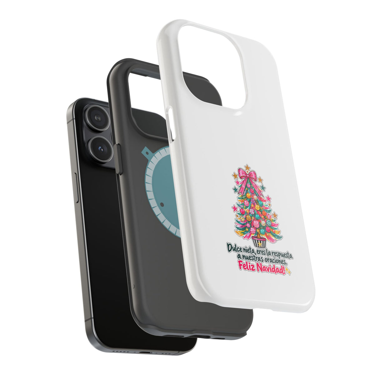 Spanish| Christmas Tree Phone Case - "Feliz Navidad" Spanish Holiday Magnetic Impact-Resistant Case