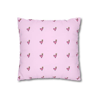 Riding with Jesus Square Pillowcase — Faith Beetle Car Design ("Riding with Jesus & a Full Tank of Faith")
