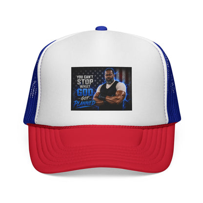 Trucker Cap — "You Can't Stop What God Got Planned" Faith Mesh Hat