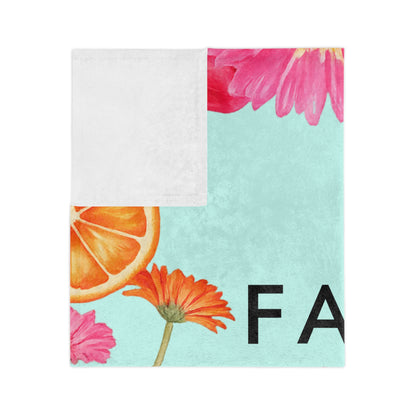 Faith Hope Love Floral Microfiber Blanket