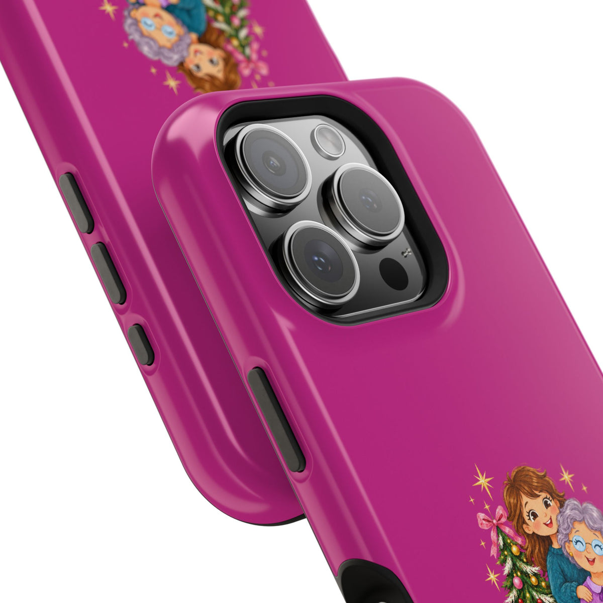 Magenta Christmas Grandma Phone Case — "Abuela, eres un regalo de Dios. ¡Feliz Navidad!" Magnetic Impact-Resistant