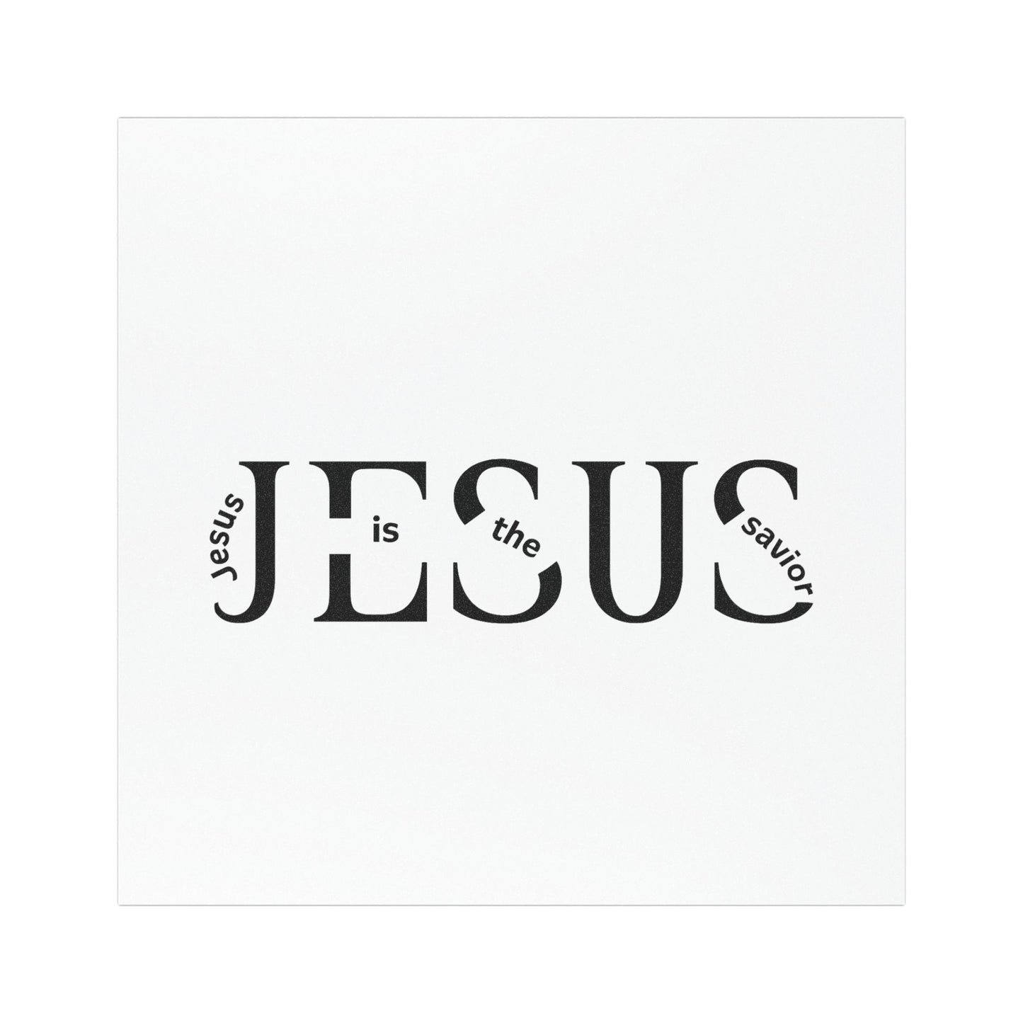 Car Magnet - "JESUS is the Savior" Black & White Religious Faith Sticker for Cars