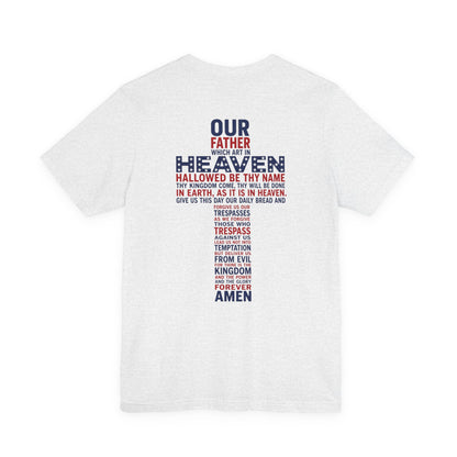 'Our Father' Lord's Prayer  Design -double print T shirt