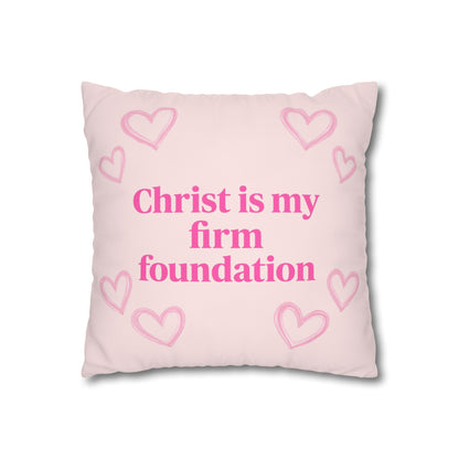 Christian Teddy Bear Pillow – “Spend Quality Time with Jesus Today” Square Throw Pillowcase