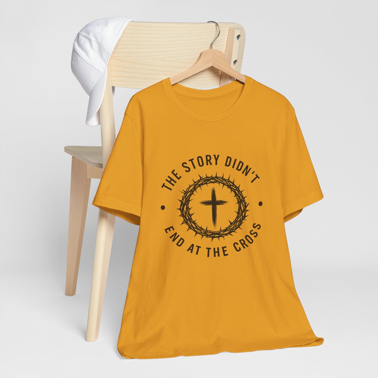 Christian Cross T-Shirt — "The Story Didn't End at the Cross" Inspirational Faith Tee