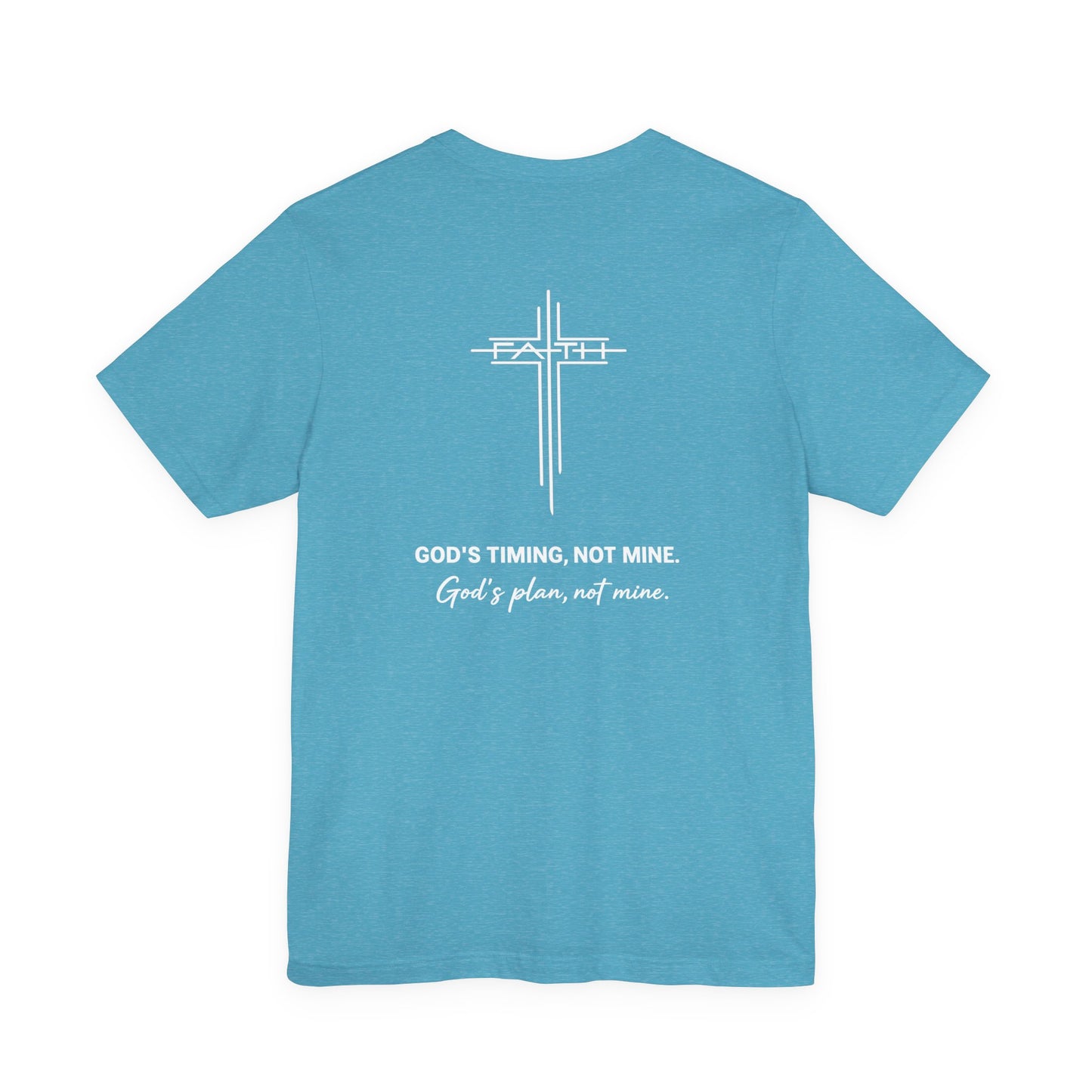 Christian Cross T‑Shirt — Subtle Back Cross Graphic Religious Tee