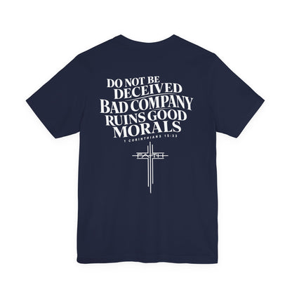 Christian Cross Tee — “Do Not Be Deceived” Inspirational Scripture T‑Shirt
