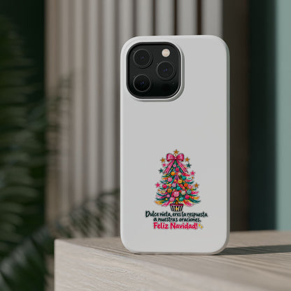 Spanish| Christmas Tree Phone Case - "Feliz Navidad" Spanish Holiday Magnetic Impact-Resistant Case