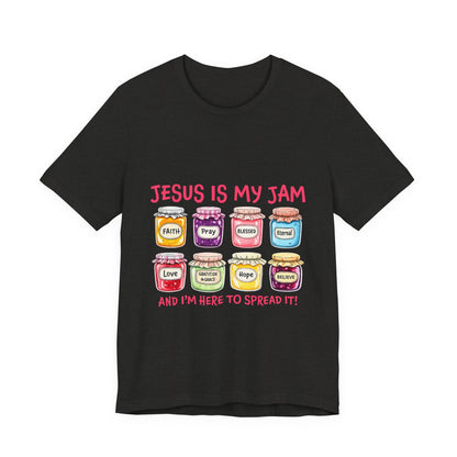 Christian T-Shirt — "Jesus Is My Jam" Jam Jar Graphic Tee