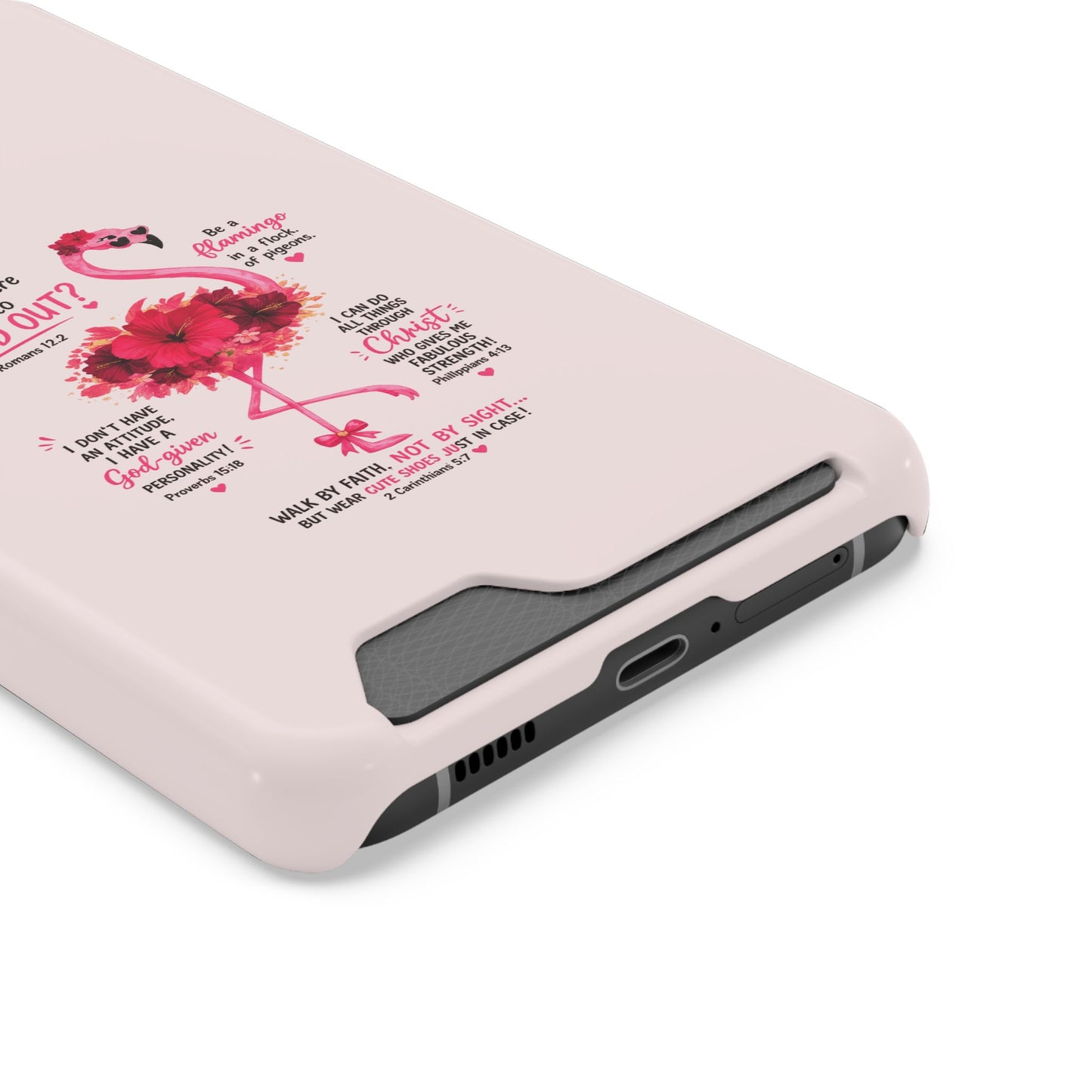 Flamingo 'Stand Out' Phone Card Case — Slim Wallet iPhone Case