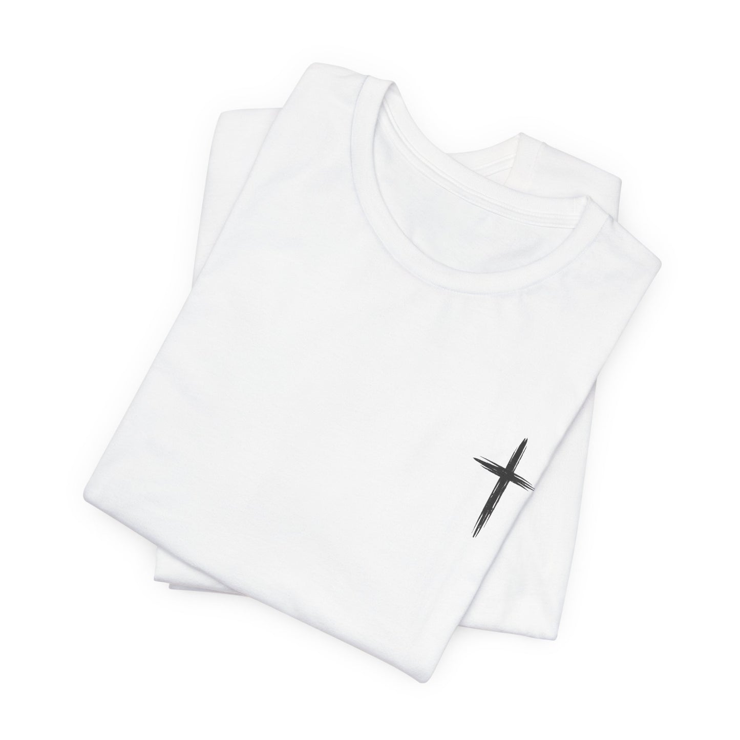 Christian Cross T-Shirt — “By His Wounds We Are Healed” Isaiah 53:5 Inspirational Tee