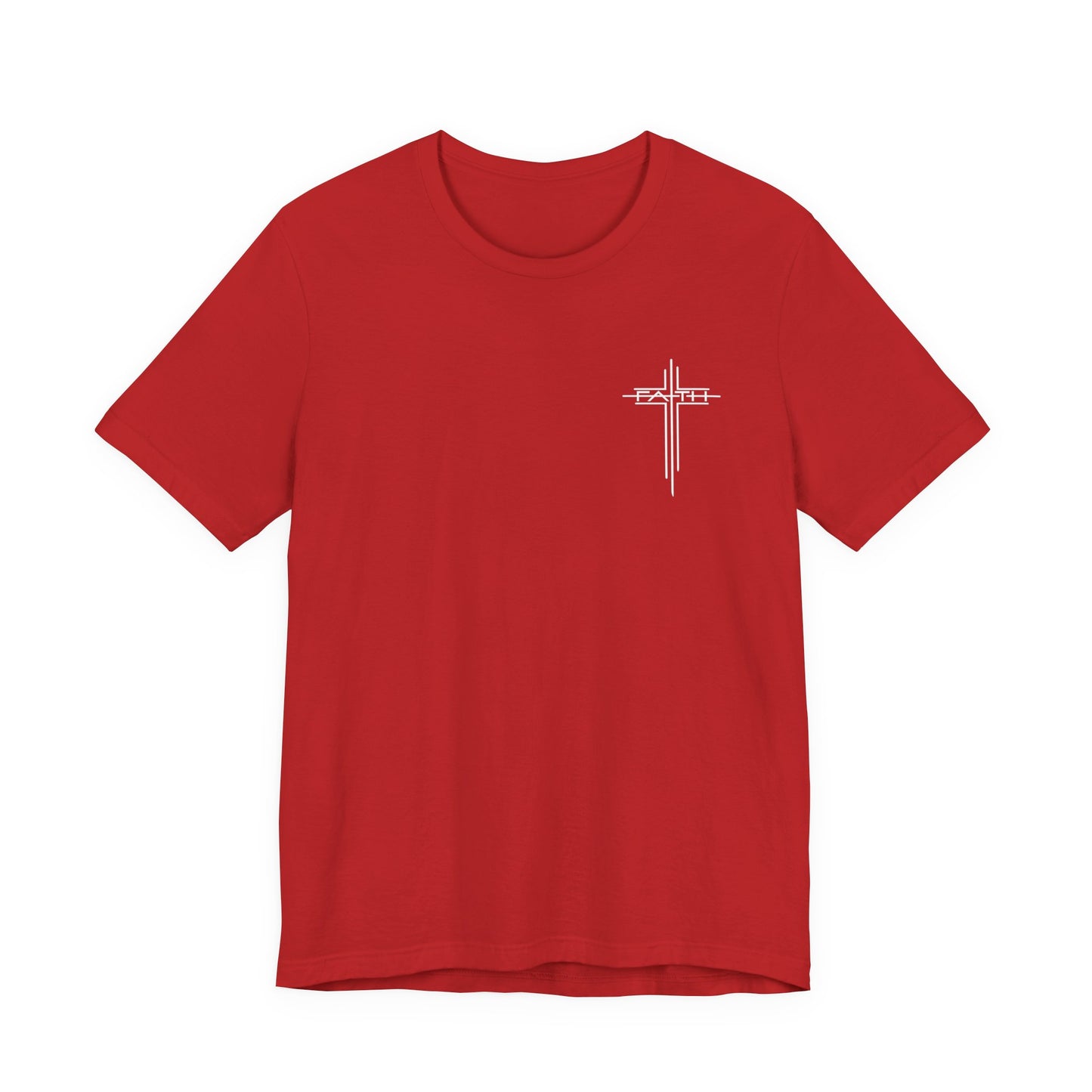 Christian Cross T‑Shirt — Subtle Back Cross Graphic Religious Tee
