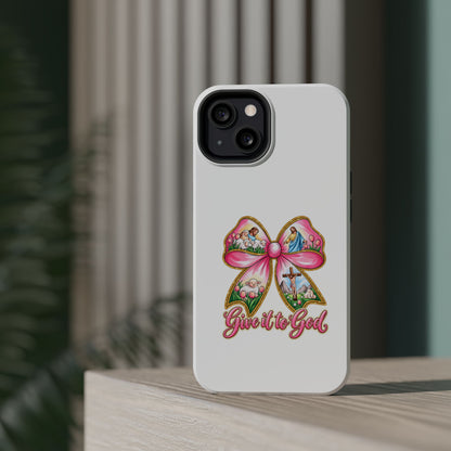 Give It to God Phone Case — Floral Bow Christian iPhone Cover