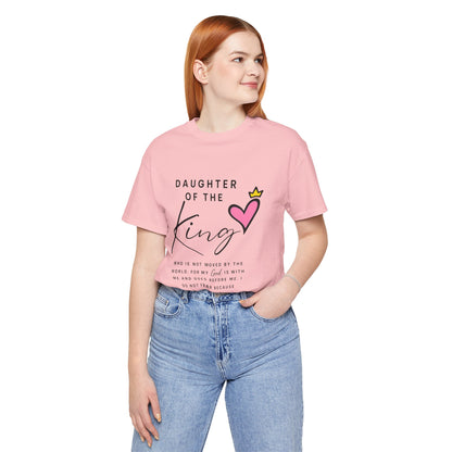 Daughter of the King T-Shirt — Faith-Based Christian Tee with Heart Crown Design