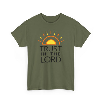 Trust in the Lord T-Shirt — Christian Sunrise Faith Tee