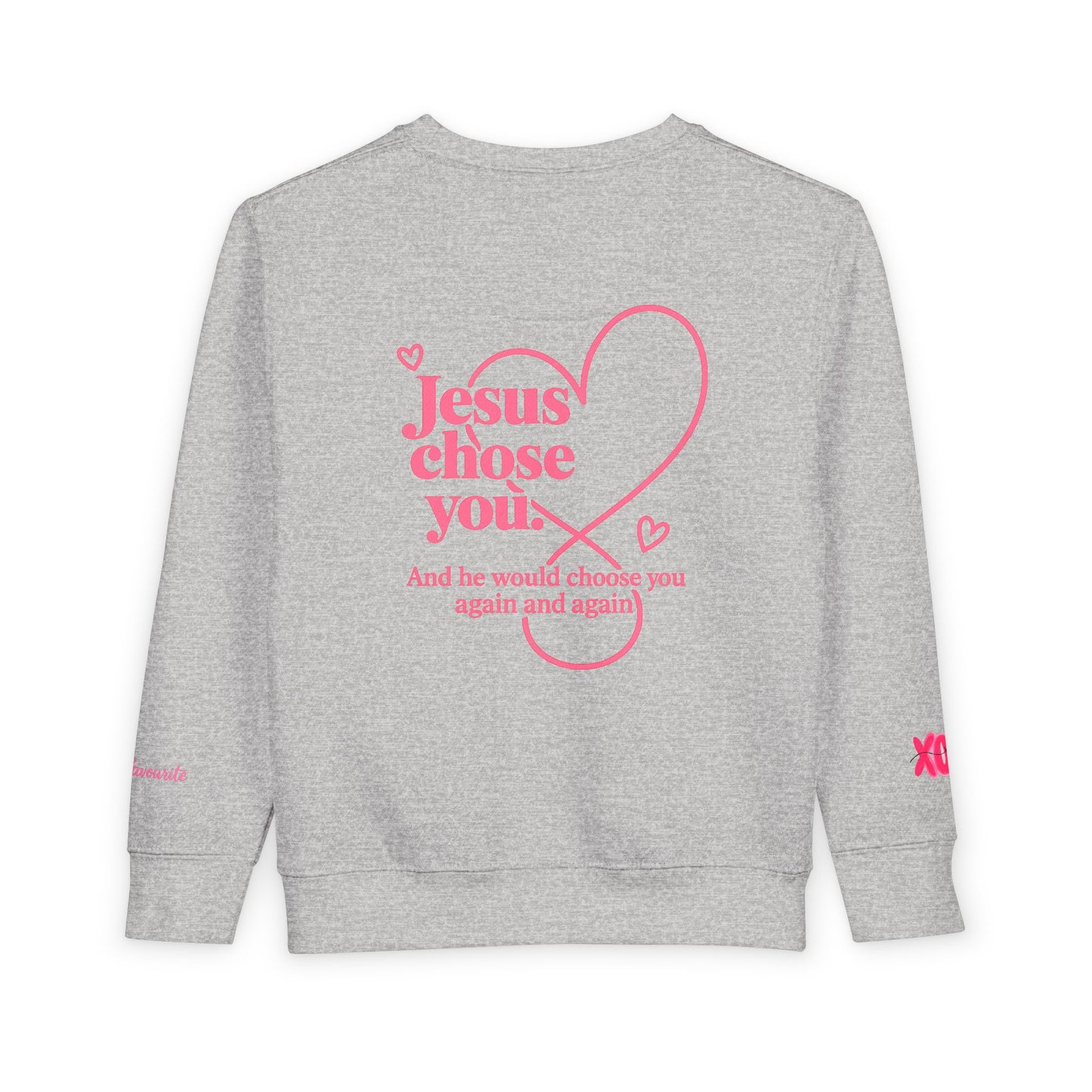 Toddler Sweatshirt - "Riding with Jesus" Pink Beetle Faith Kids Pullover