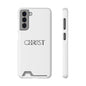 Christian Phone Card Case — Minimal 'CHRIST' Text Wallet Phone Case