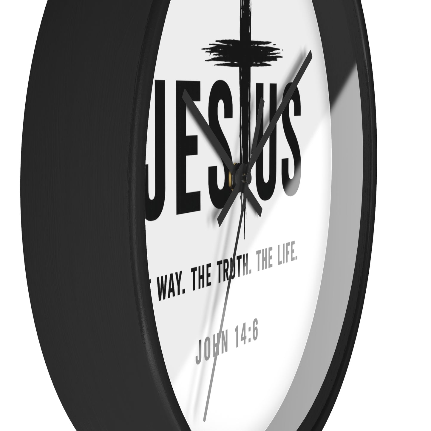 Jesus Wall Clock — "The Way. The Truth. The Life." John 14:6 Christian Decorative Clock