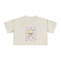 God Says I Am Floral Crop Tee — Christian Inspirational Women's Top