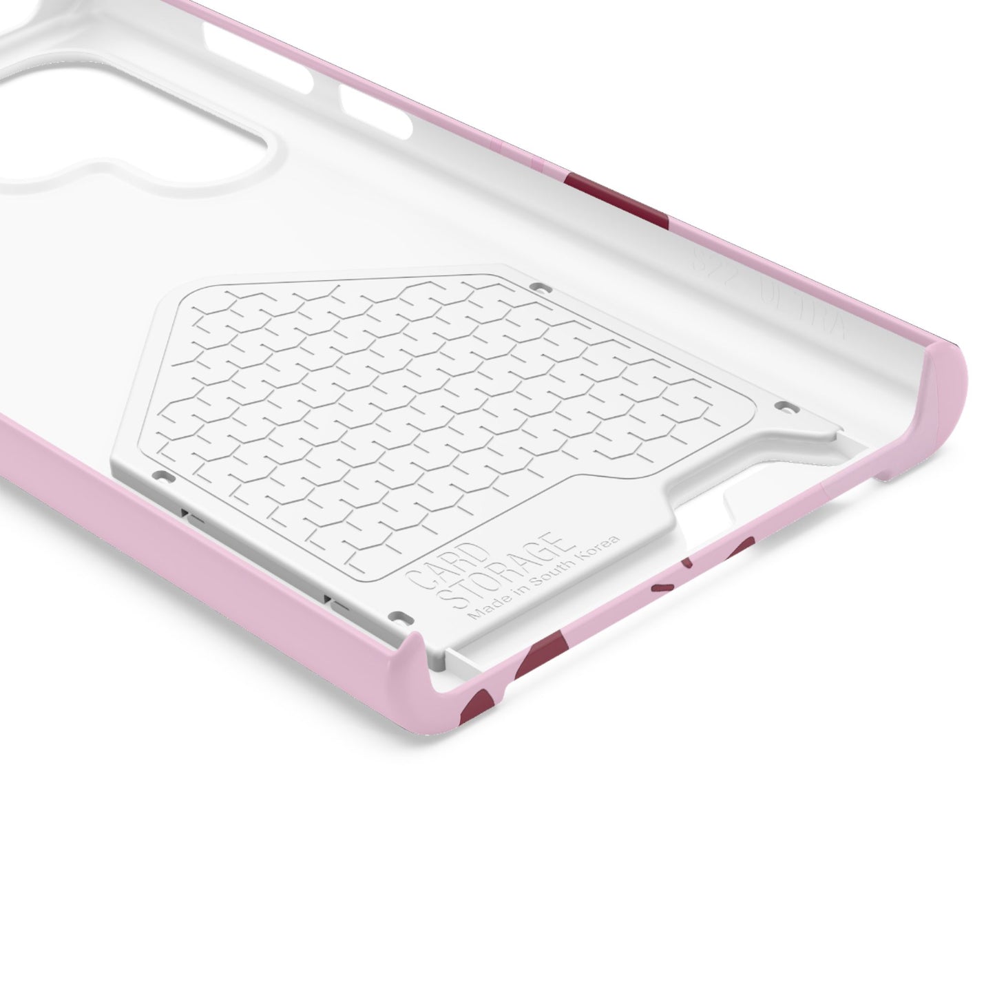 Pink "Child of God" Phone Card Case — Heart Pattern Religious Phone Case with Card Holder