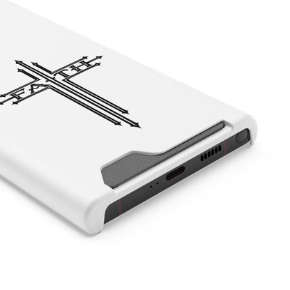 Faith Cross Phone Case with Card Holder — Slim Protective Wallet Case