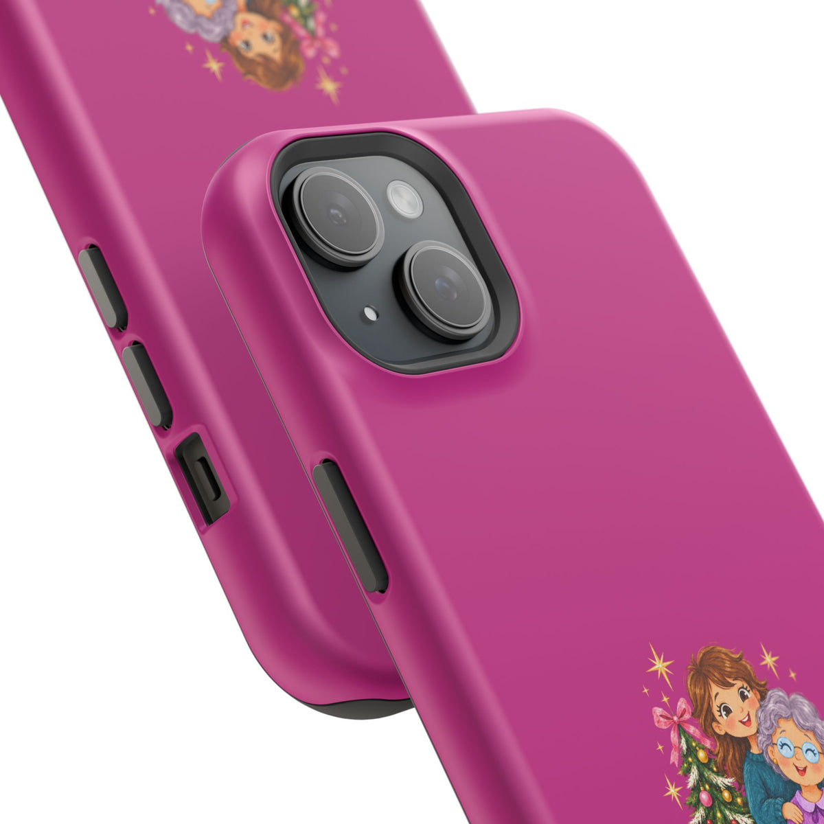 Magenta Christmas Grandma Phone Case — "Abuela, eres un regalo de Dios. ¡Feliz Navidad!" Magnetic Impact-Resistant