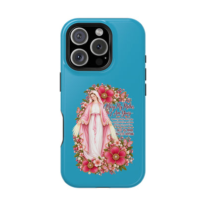 Religious Floral Phone Case — 'Blessed Virgin' Magnetic Impact-Resistant Case