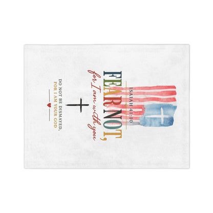 Fear Not Christian Blanket — Isaiah 41:10 Velveteen Throw