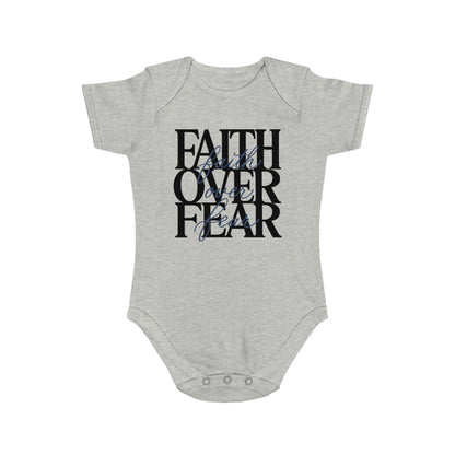 Faith Over Fear Baby Bodysuit — Christian Infant Onesie