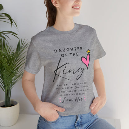Daughter of the King T-Shirt — Faith-Based Christian Tee with Heart Crown Design