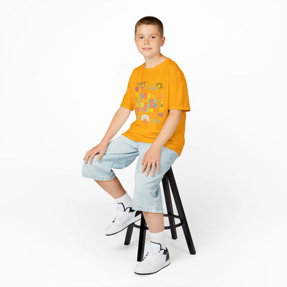 UNISEX Kids Tee — "God Is So Much Bigger Than" Colorful Faith Graphic