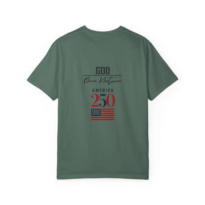 Patriotic Fathers Are Like Noah T-Shirt — "They Build Before the Storm Comes" (America 250)