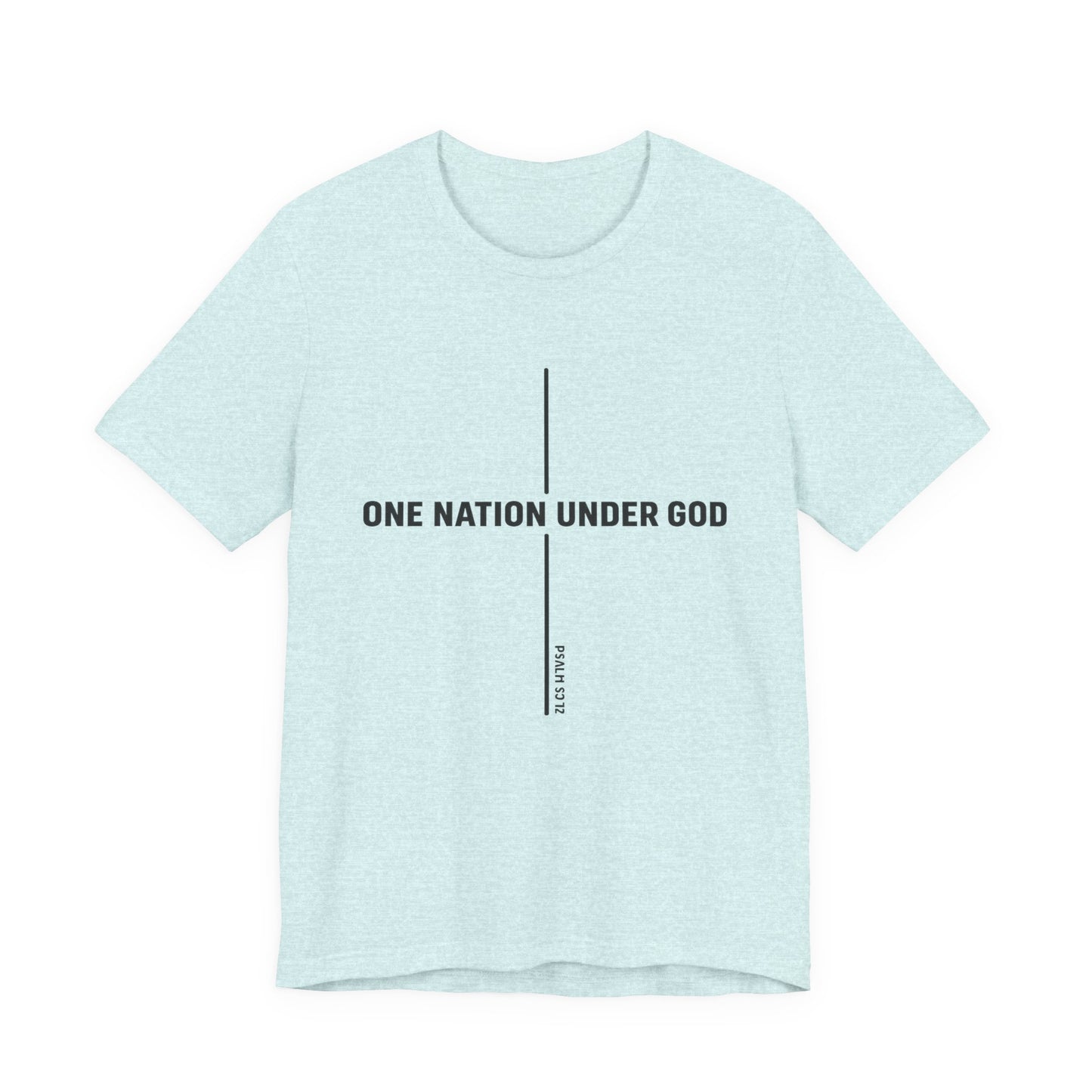 Christian Fish Tee — Small Circular 'JESUS' Design, Faith Graphic Shirt