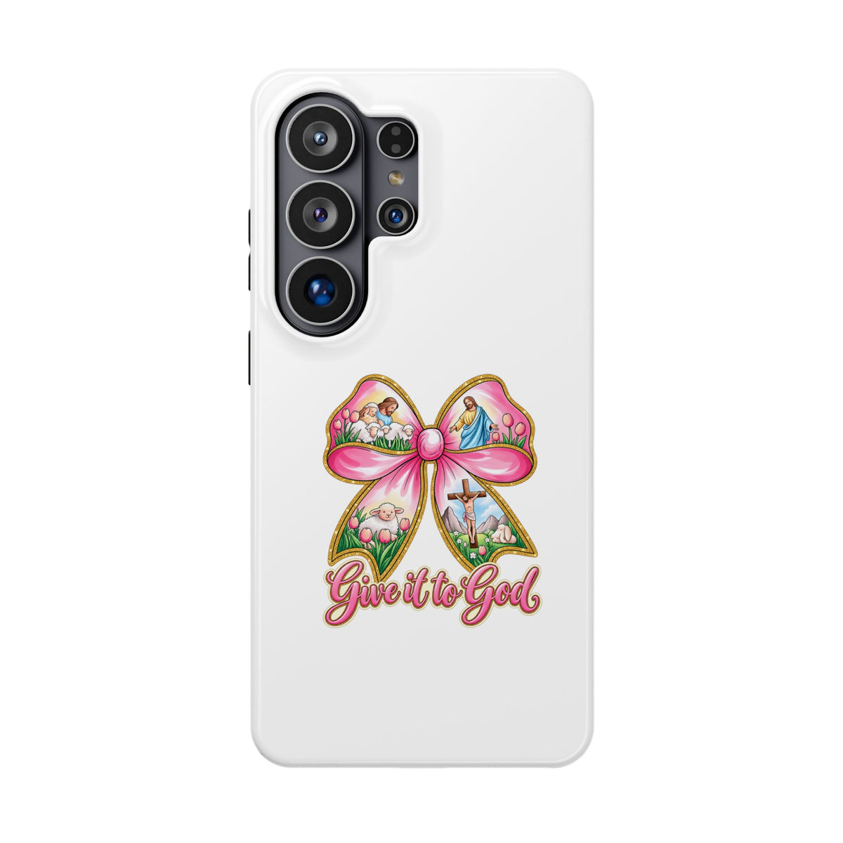 Give It to God Phone Case — Floral Bow Christian iPhone Cover
