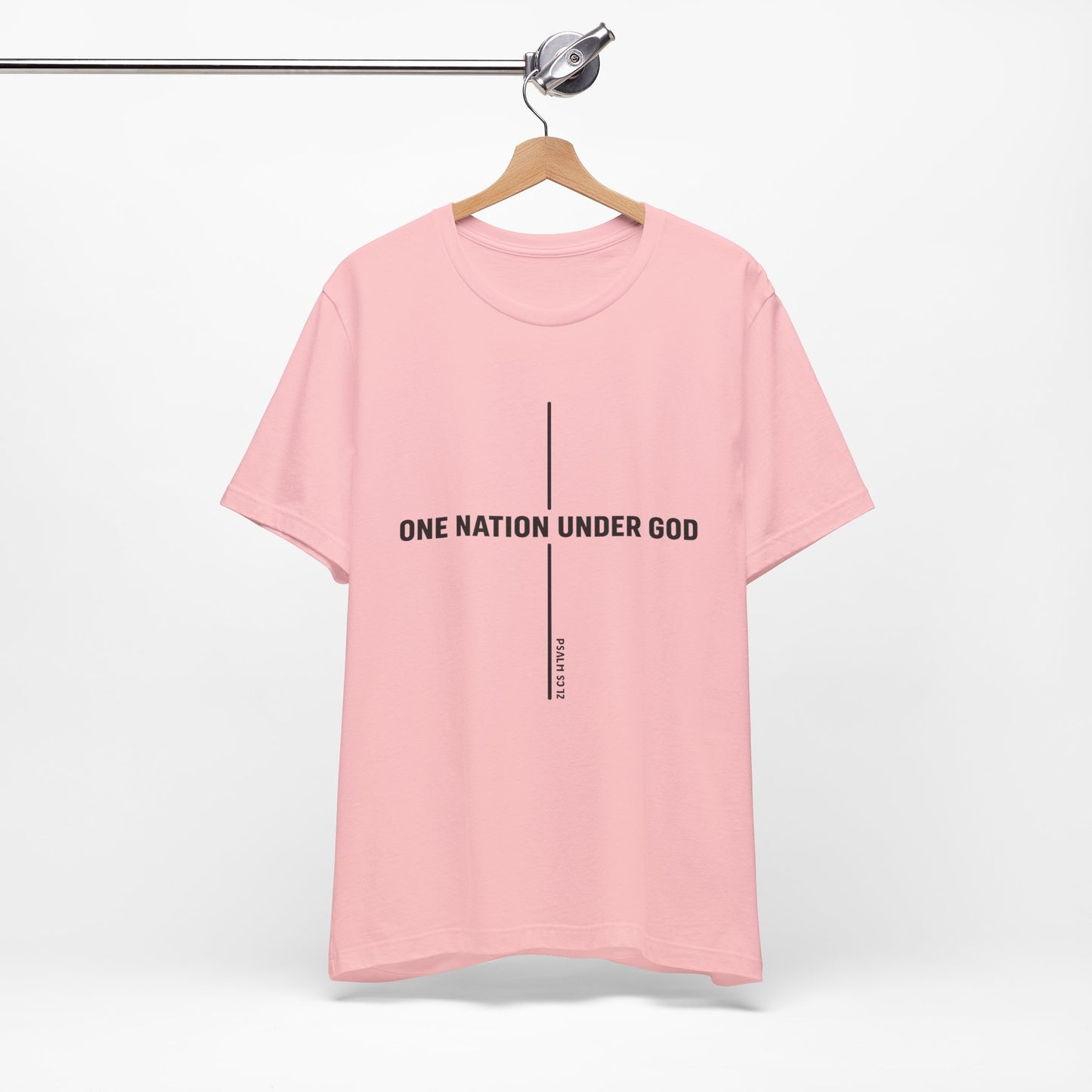 Christian Fish Tee — Small Circular 'JESUS' Design, Faith Graphic Shirt