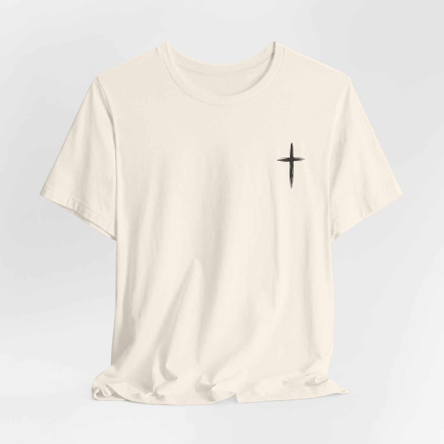 Christian Cross T-Shirt — “By His Wounds We Are Healed” Isaiah 53:5 Inspirational Tee