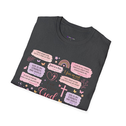 Christian Inspirational T-Shirt — “I am a child of God” Pink Scripture Tee