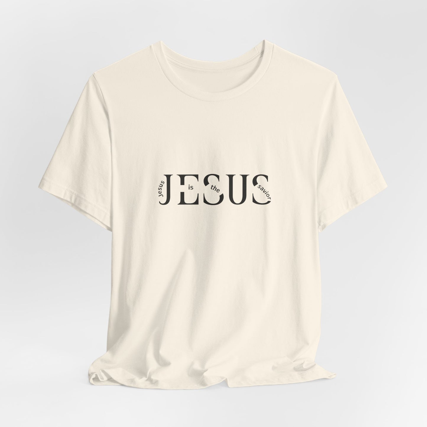 Jesus Minimalist Tee — Distressed Script Christian T-Shirt