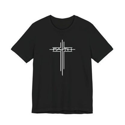 Christian Cross T-Shirt – Subtle White Cross Faith Tee