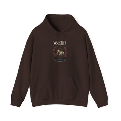 Worthy of the Lamb double print Hoodie – Christian Sheep & Roses Gospel Pullover