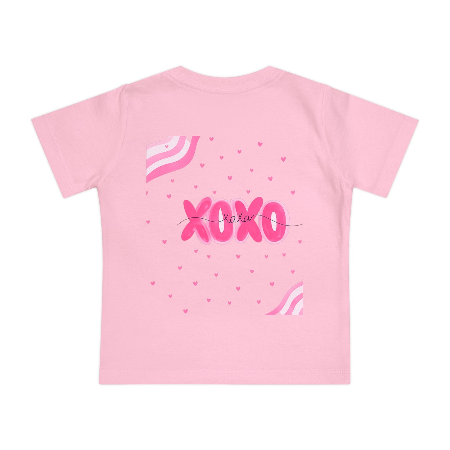 Baby T-Shirt — Pink Floral Flamingo "Be Flamazing" with XOXO Back (Infant Tee)