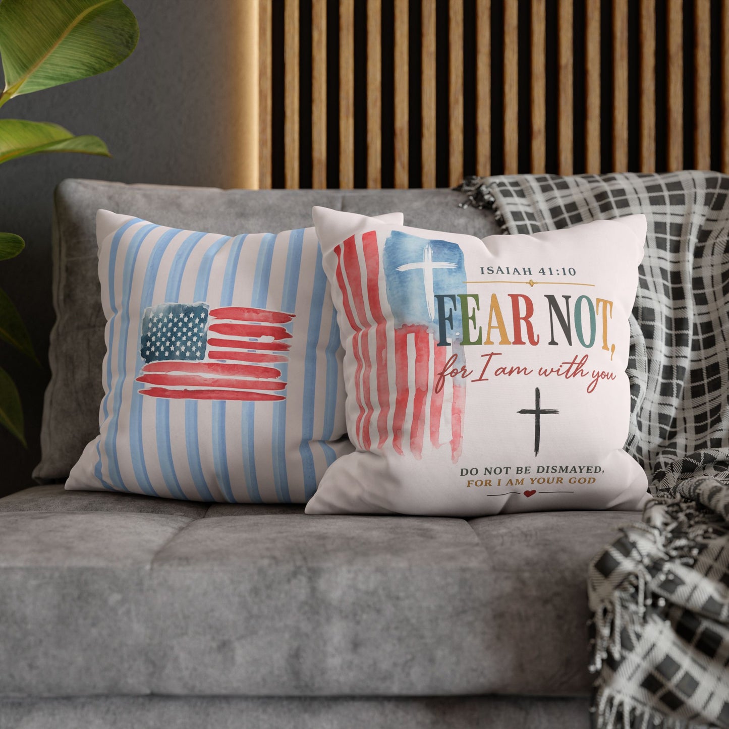 Faith Pillow: "Fear Not, For I Am With You" Isaiah 41:10 Decorative Throw Pillow