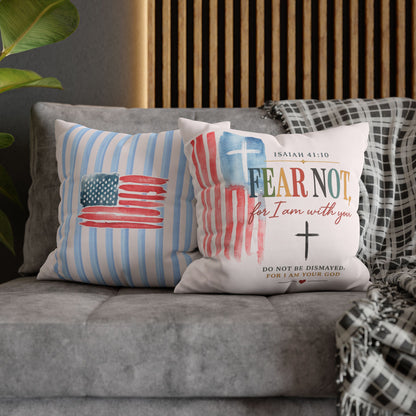 Faith Pillow: "Fear Not, For I Am With You" Isaiah 41:10 Decorative Throw Pillow
