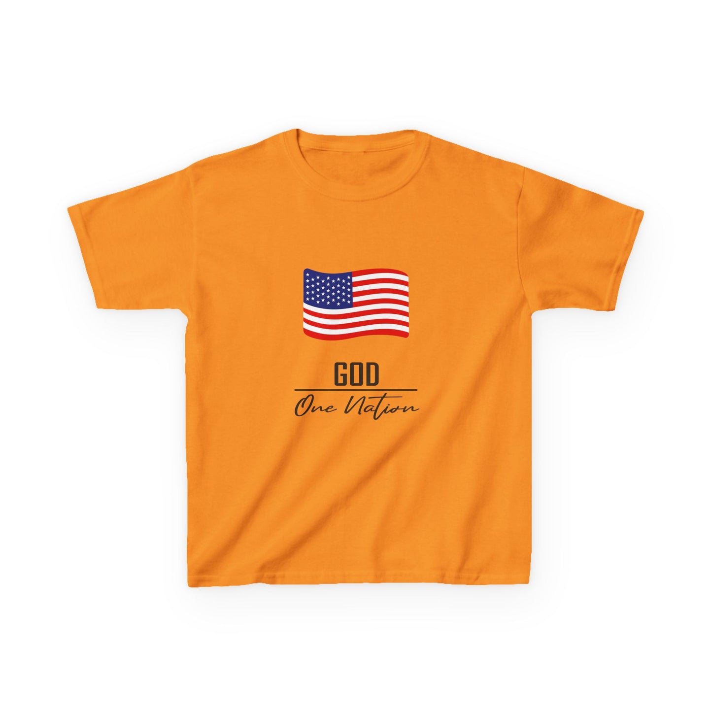 UNISEX Kids Tee — American Flag 'God One Nation' Patriotic T‑Shirt