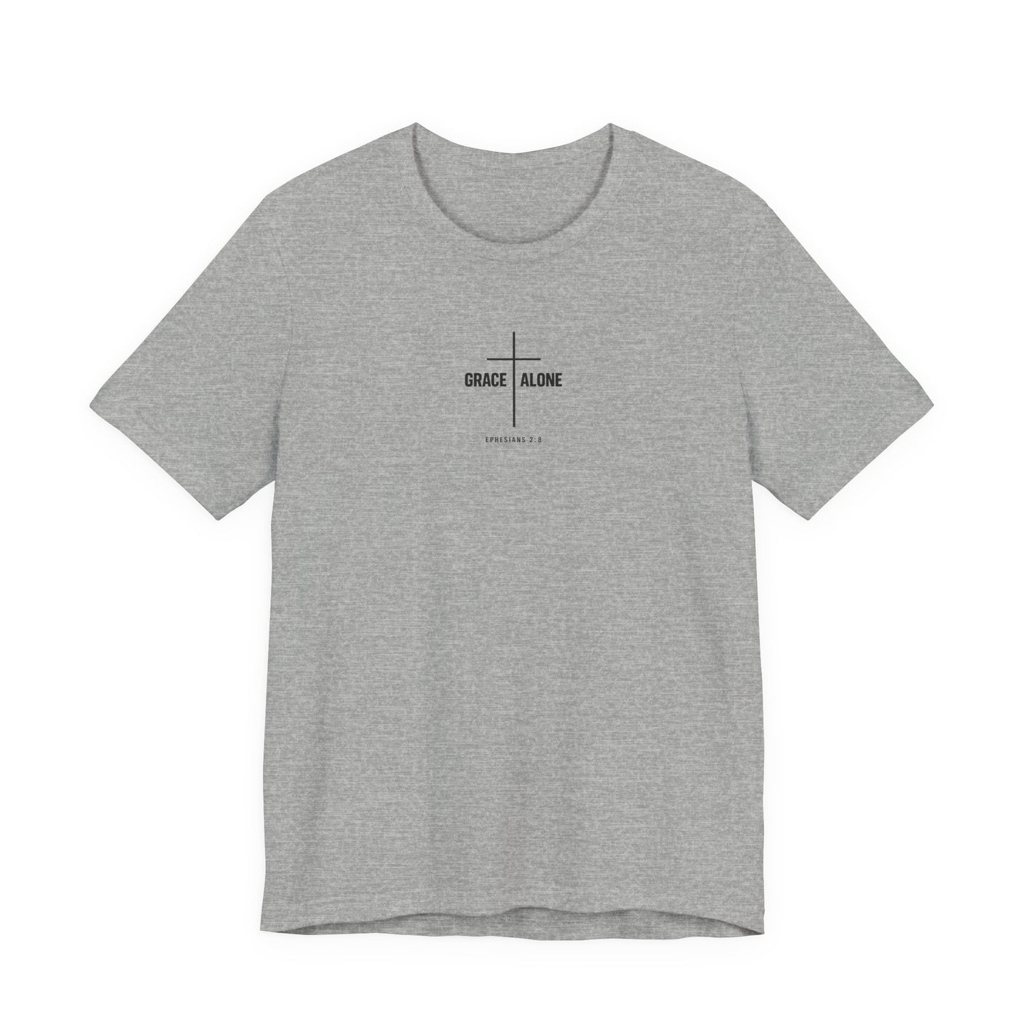 Grace Alone T-Shirt — Ephesians 2:8 Christian Cross Tee