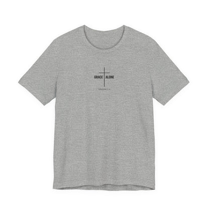 Grace Alone T-Shirt — Ephesians 2:8 Christian Cross Tee