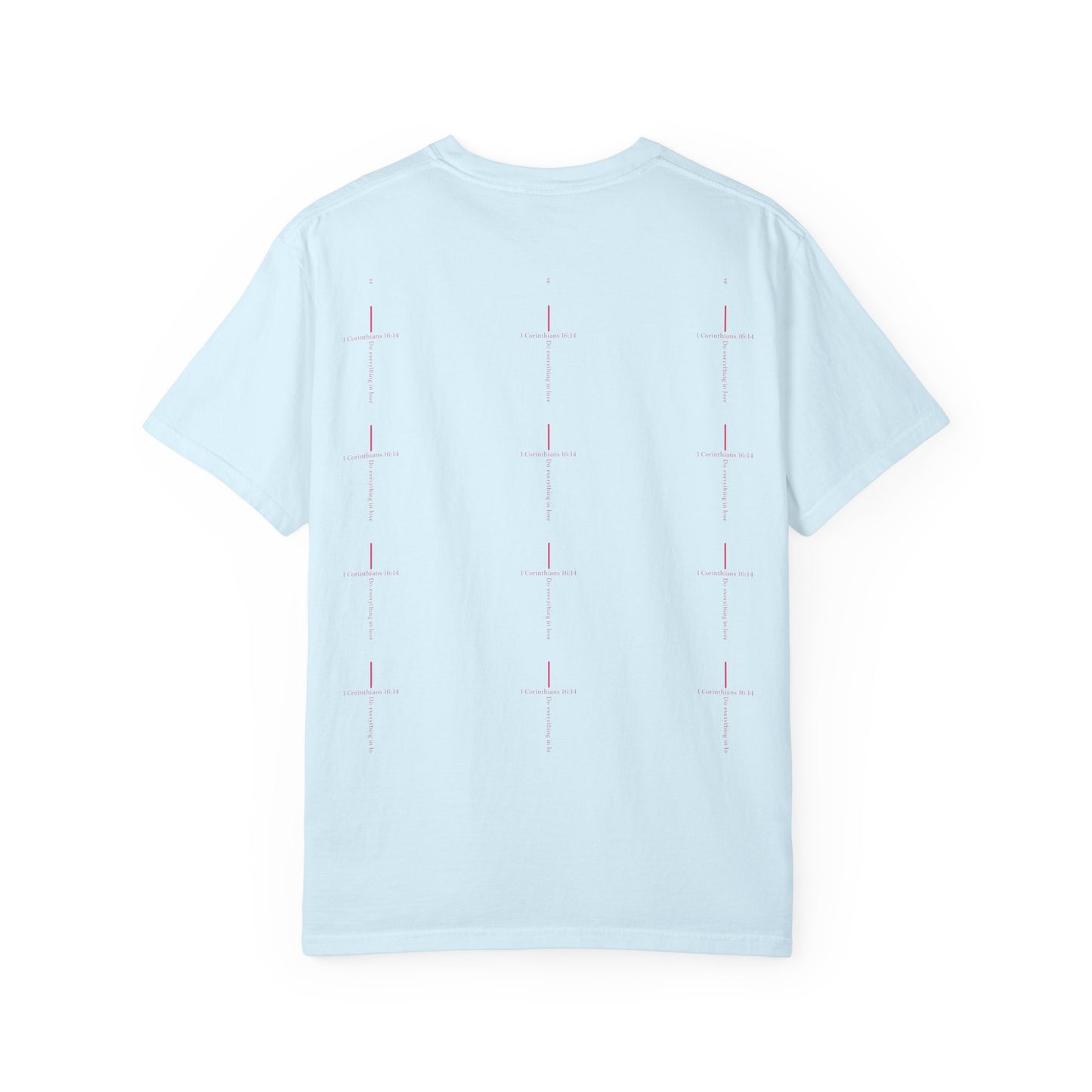 Minimalist Cross Tee — Subtle Vertical 'I Crossed Your Line' Graphic