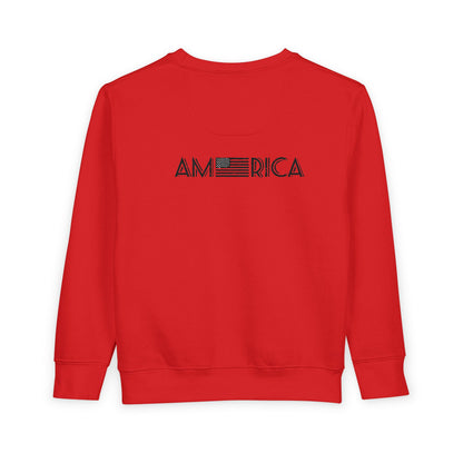Toddler Sweatshirt - 'Duty to God' Patriotic Eagle & Flag