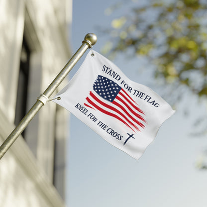 Garden Flag – "Stand for the Flag, Kneel for the Cross" Patriotic Christian Double-Sided Flag