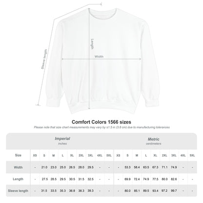Christian Cross Sweatshirt — Pink Faith Message Garment-Dyed Crewneck